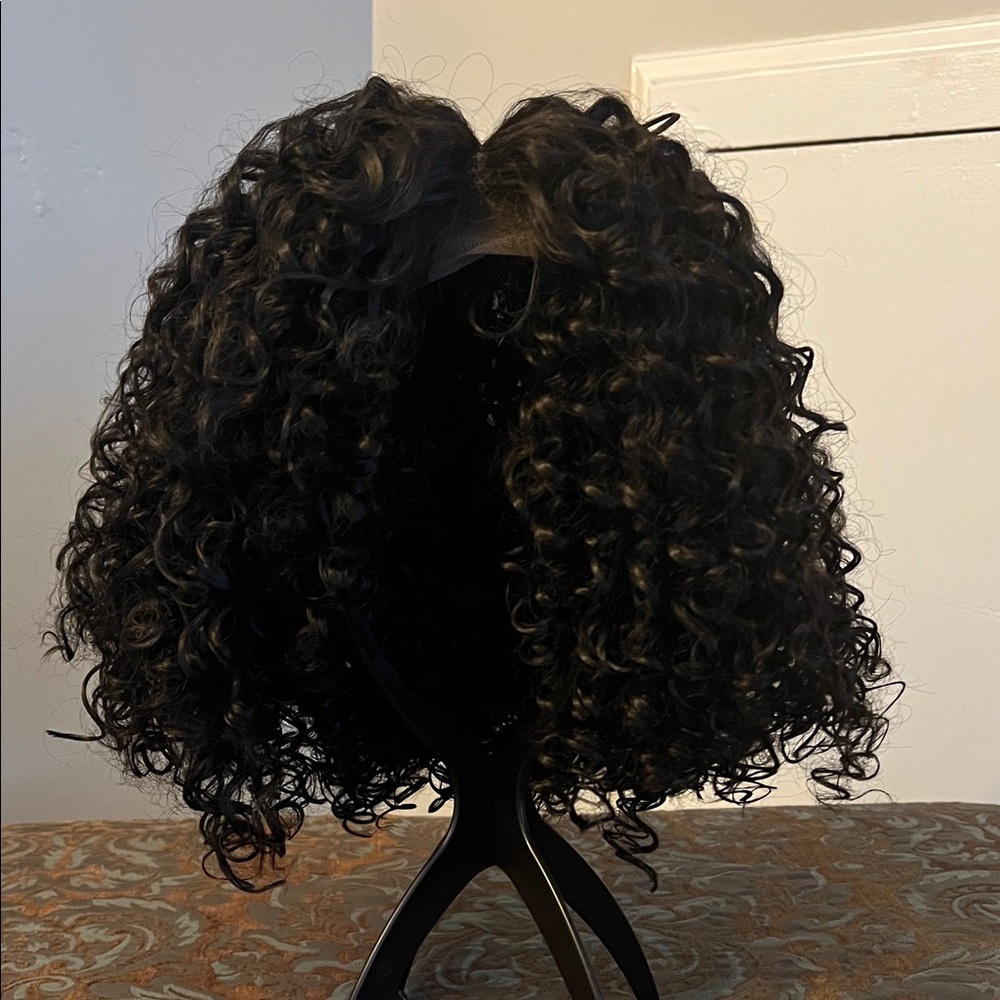 Curly Black Wig for Women